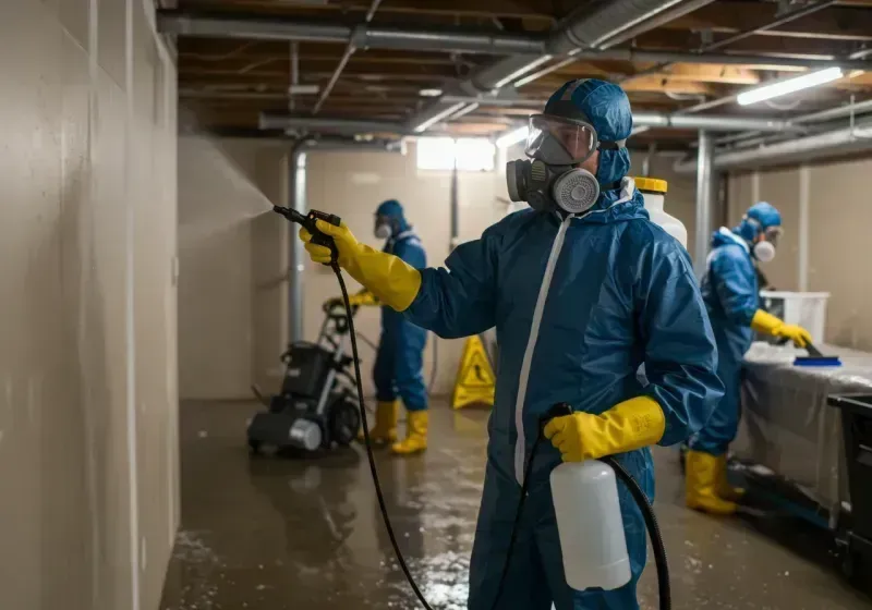 Basement Sanitization and Antimicrobial Treatment process in Riverside, IA