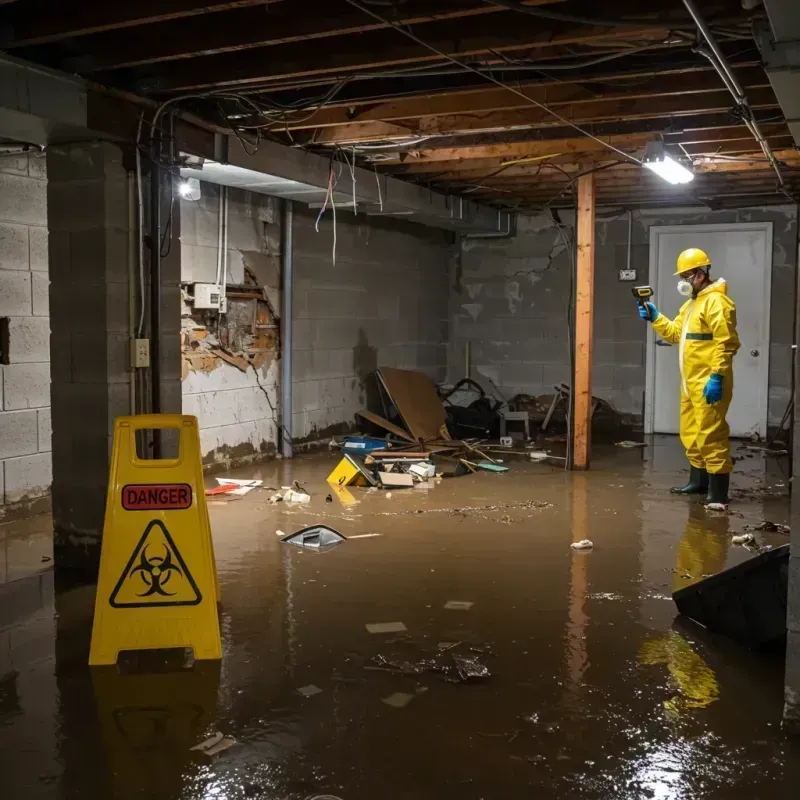 Flooded Basement Electrical Hazard in Riverside, IA Property