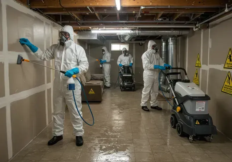 Basement Moisture Removal and Structural Drying process in Riverside, IA